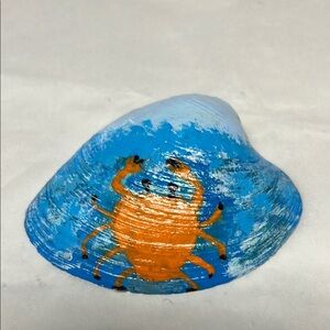 Hand-Painted Crab Seashell